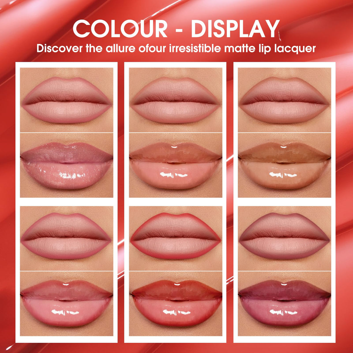 LANGMANNI model with evening look showing luminous, polished lips