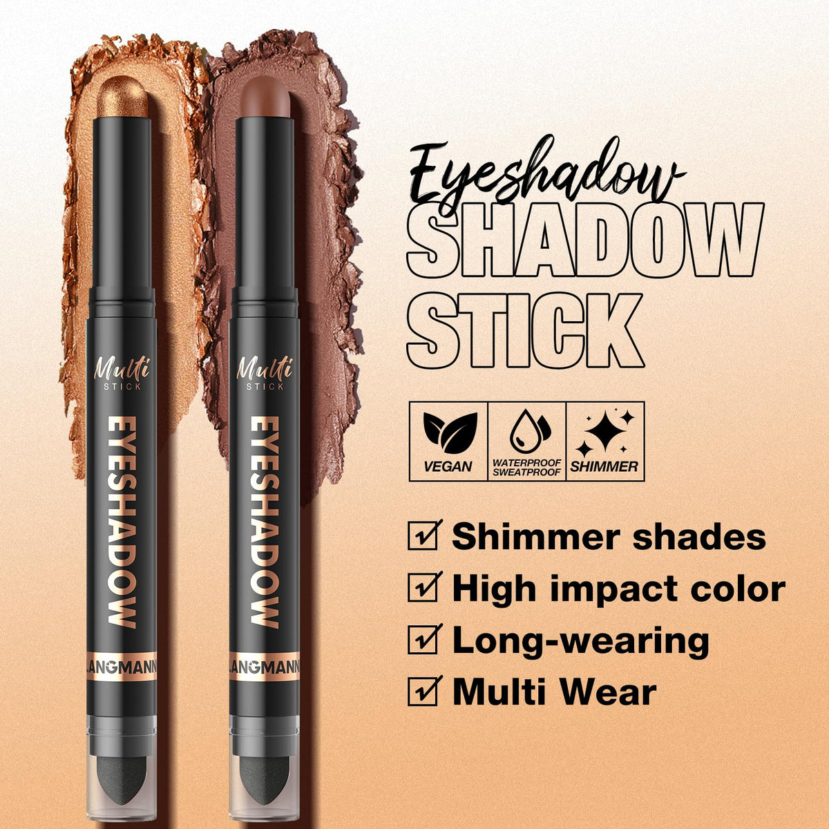 LANGMANNI lifestyle image of evening makeup displaying long-lasting polished finish