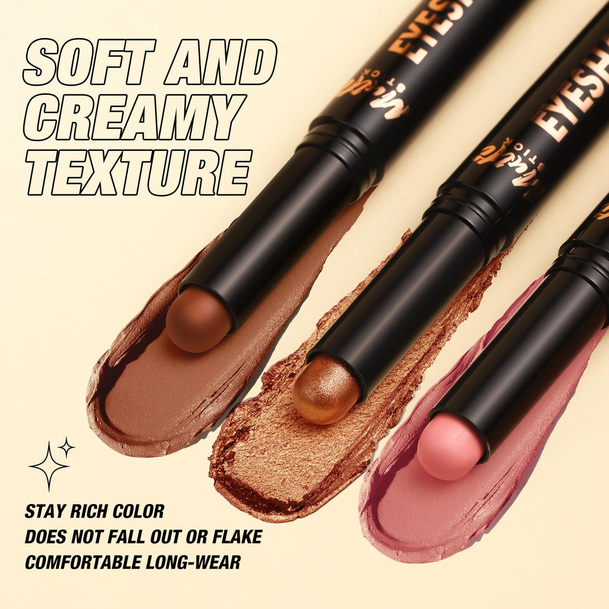 LANGMANNI matte and shimmer sticks side-by-side for layering and contrast