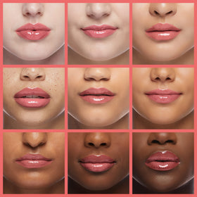 LANGMANNI wand applying lip oil, demonstrates smooth non-sticky glide