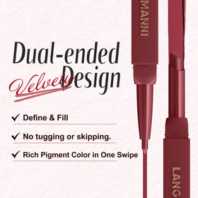 LANGMANNI texture swatch on arm showing velvet matte payoff