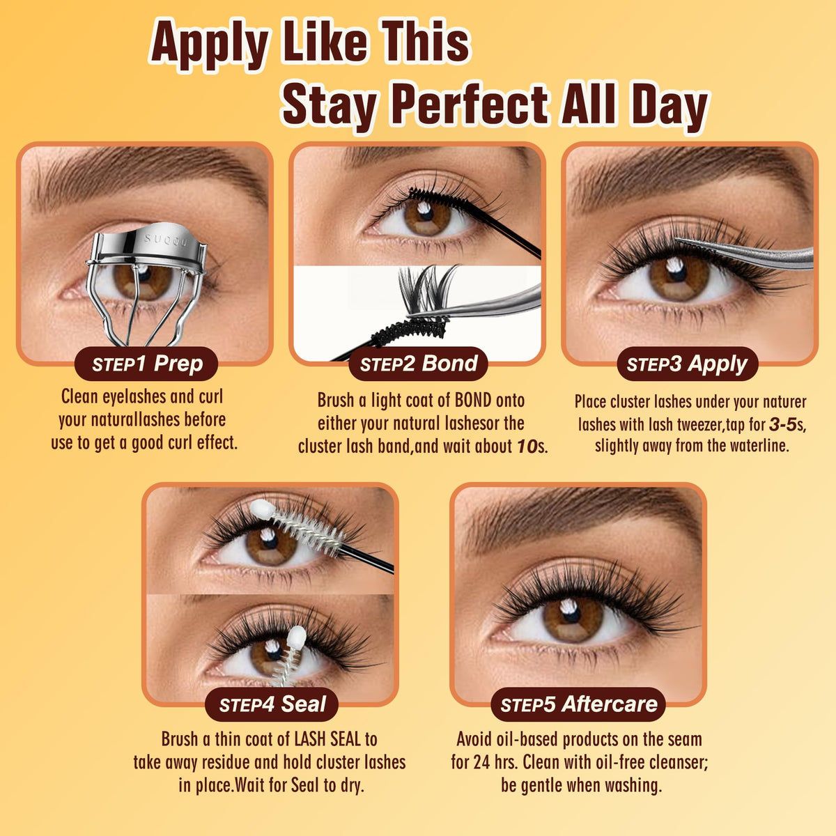 LANKIZ glue applied to strip lashes for secure, long-lasting wear