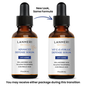 Lanmeri amber airless pump top protecting vitamin C potency