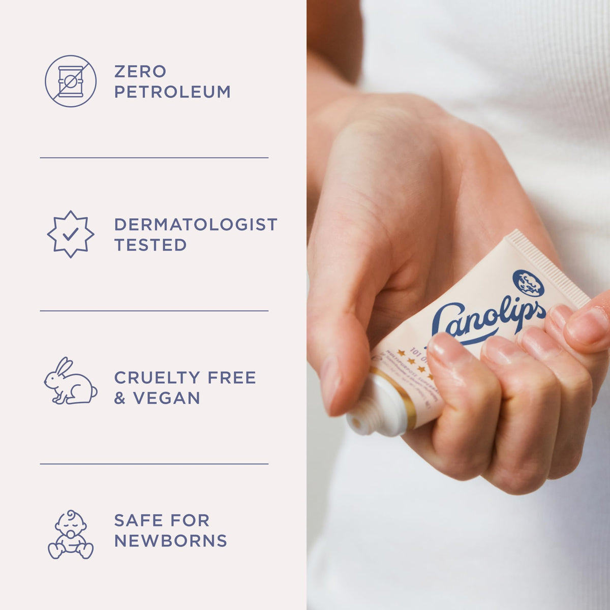 Visual of lanolin source next to Lanolips tin emphasizing natural moisturizing ingredient