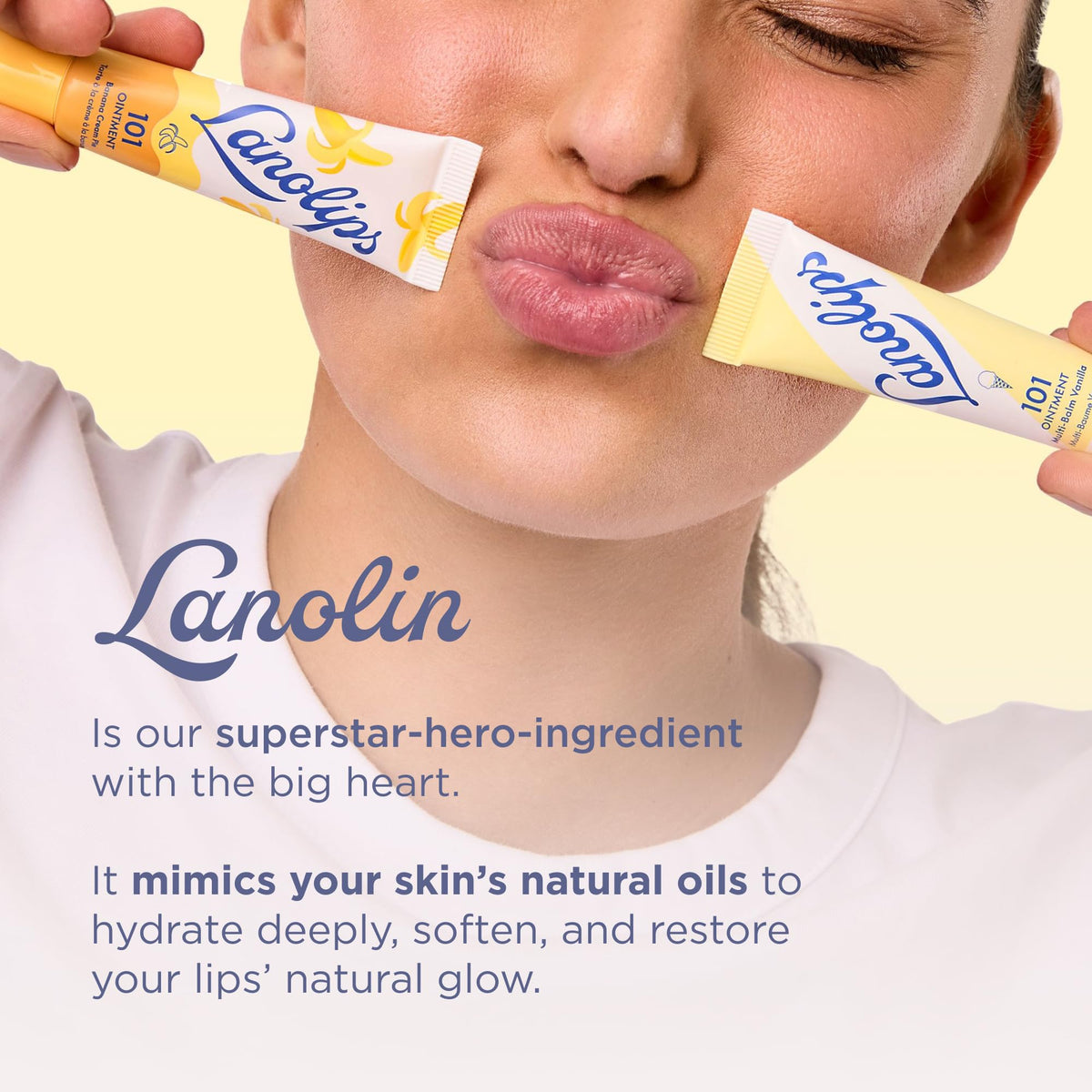 Lanolips applying ointment to cuticles to soften and protect skin