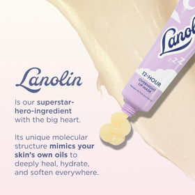 Lanolips jar next to a coin for scale, clarifies compact travel-friendly size