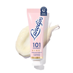 Lanolips jar front view showing compact Superbalm for easy hydration