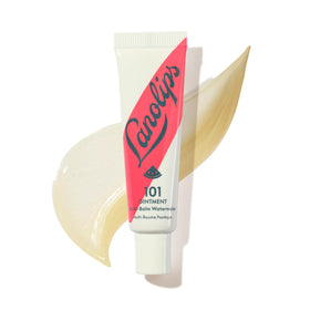 Lanolips front tin showing watermelon ointment and compact size benefit