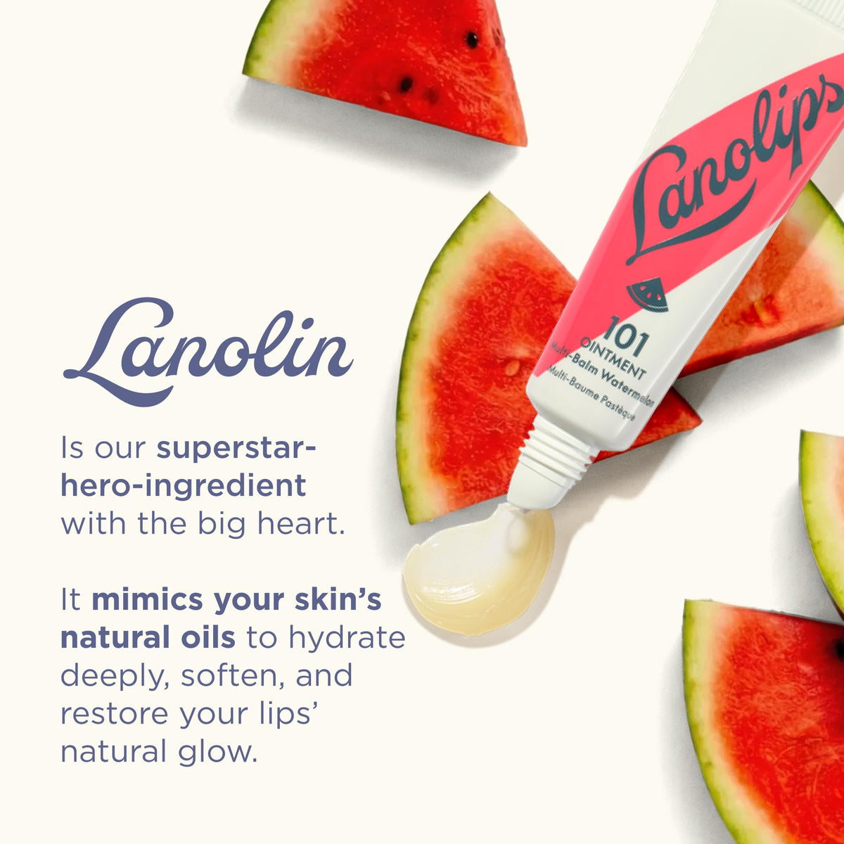 Lanolips tin beside a coin showing compact 0.35 oz size convenience