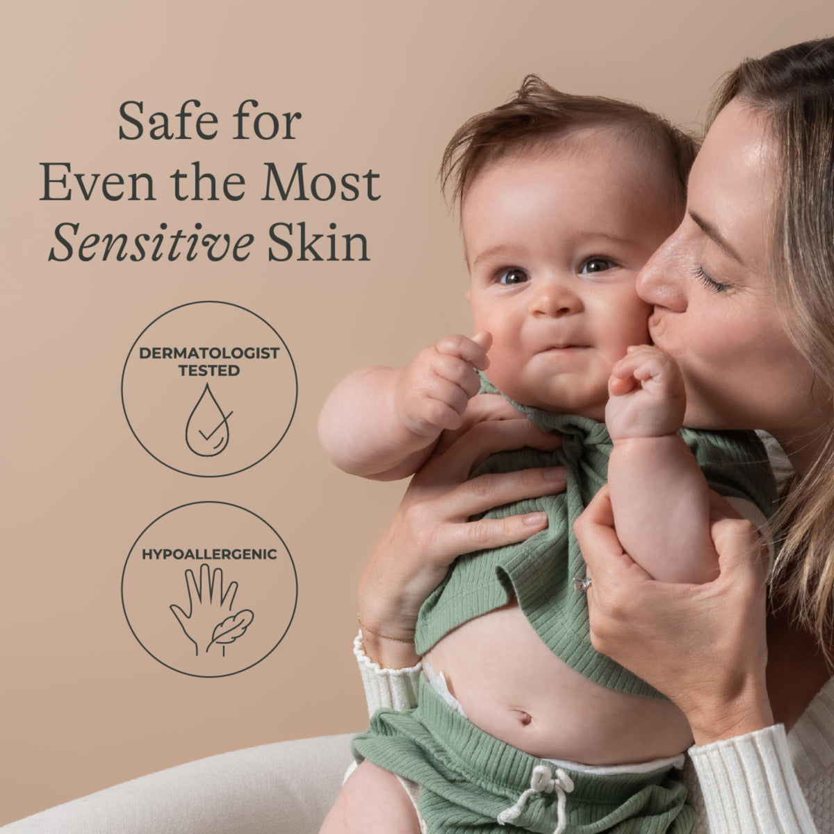 Lansinoh lip balm being applied to lips, soothes and protects instantly