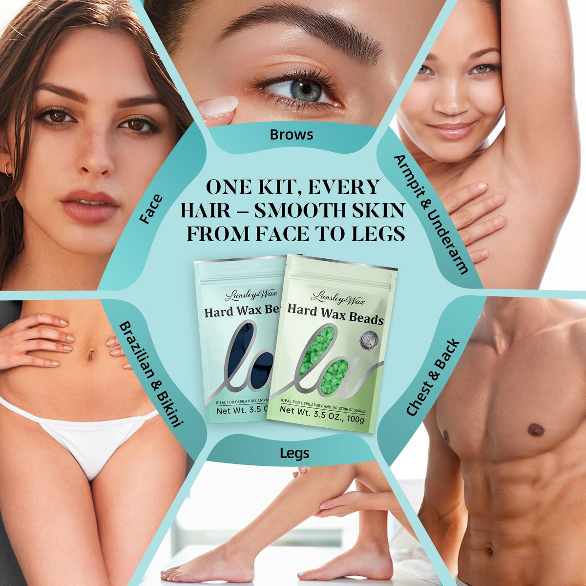 LANSLEYWAX wooden applicators and full kit layout for beginners