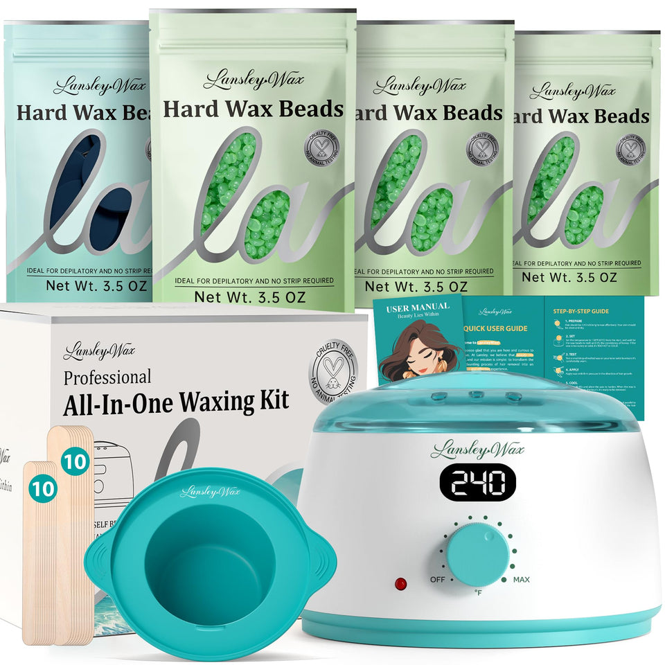 LANSLEYWAX digital warmer front view showing compact design and controls