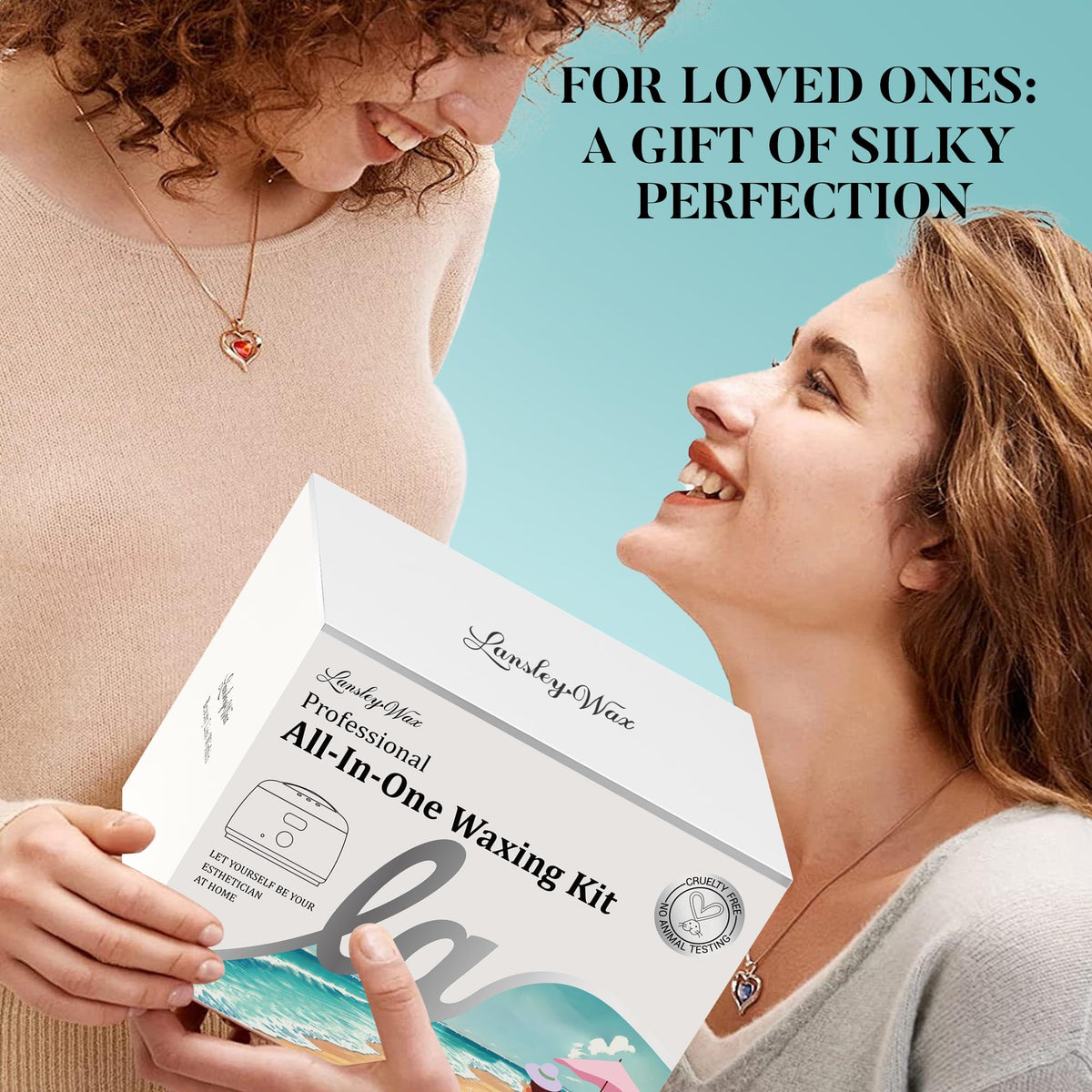 LANSLEYWAX elegant gift packaging shown as a present-ready kit