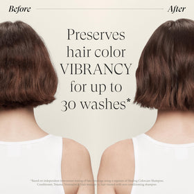 L’ANZA before and after color vibrancy comparison, illustrates enhanced color longevity