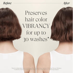 L’ANZA before and after color vibrancy demonstrating brighter, protected color