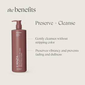 L’ANZA creamy lather close-up demonstrating gentle cleansing