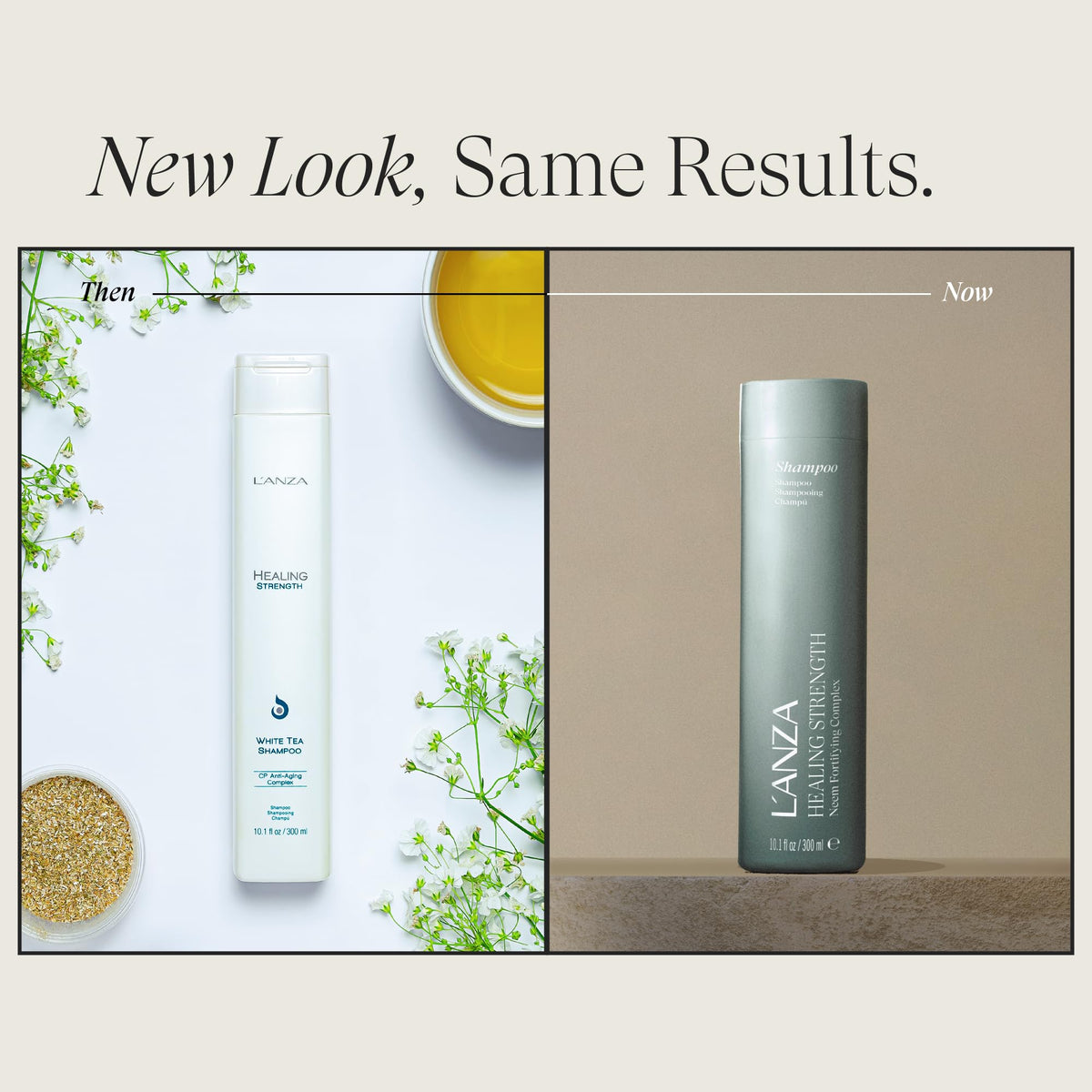 L’ANZA label close-up highlighting ingredient list and benefits