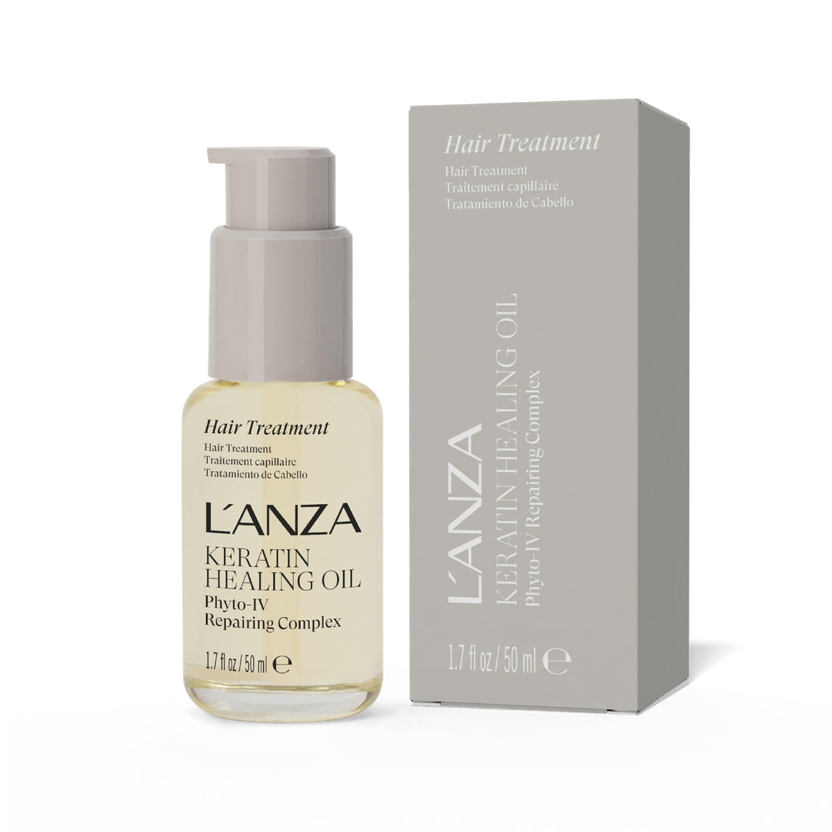 L’ANZA front bottle shot showing sleek packaging and professional benefits