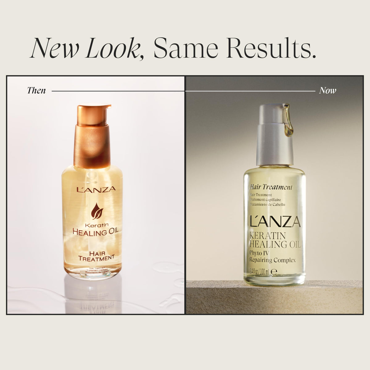 L’ANZA oil pouring drop into palm illustrating lightweight absorption benefit