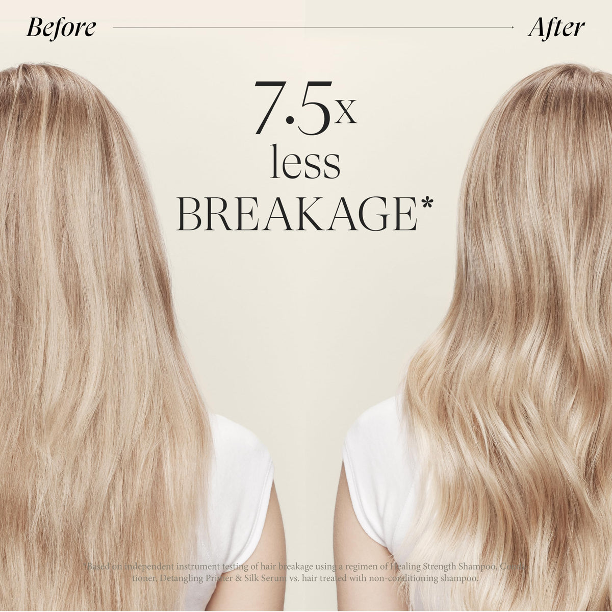 L’ANZA finished hair showing glossy shine and tamed frizz on styled curls