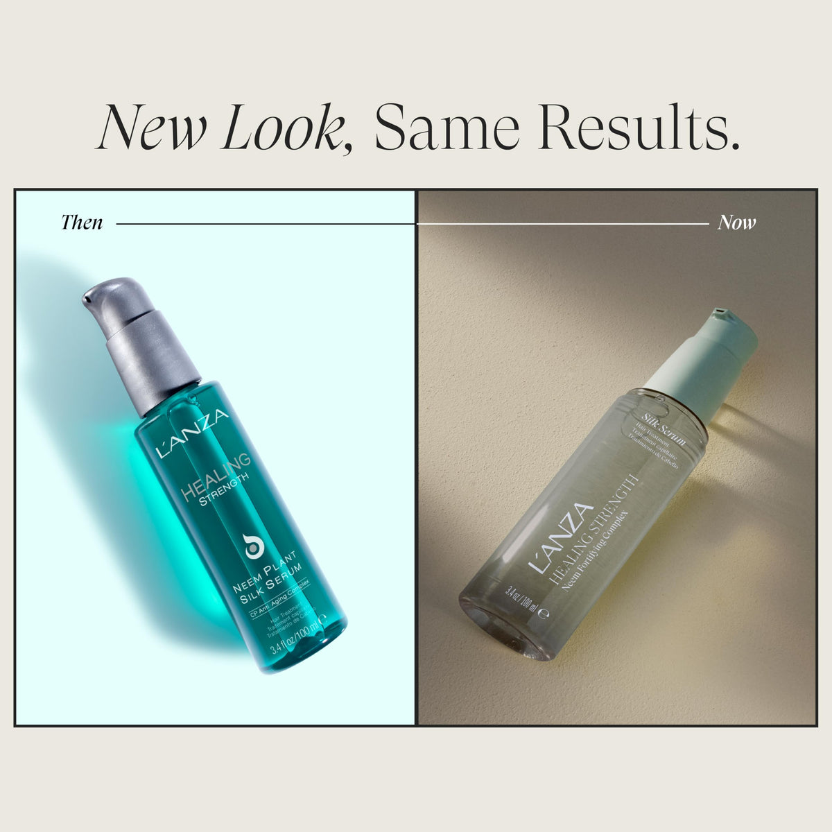 L’ANZA pump and new bottle detail highlighting convenient dispensing and professional design