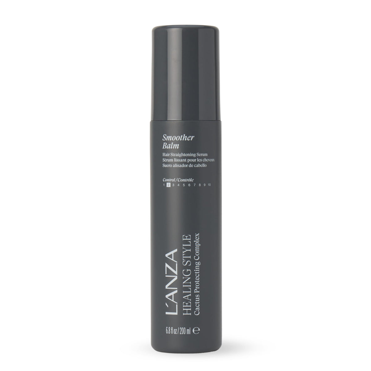 L’ANZA front packaging showing product and benefits for smooth hair