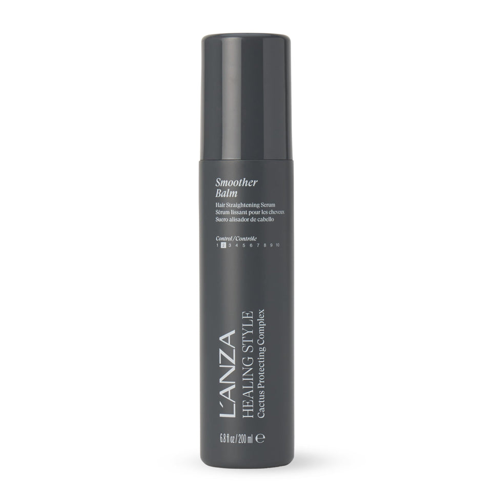 L’ANZA front packaging showing product and benefits for smooth hair