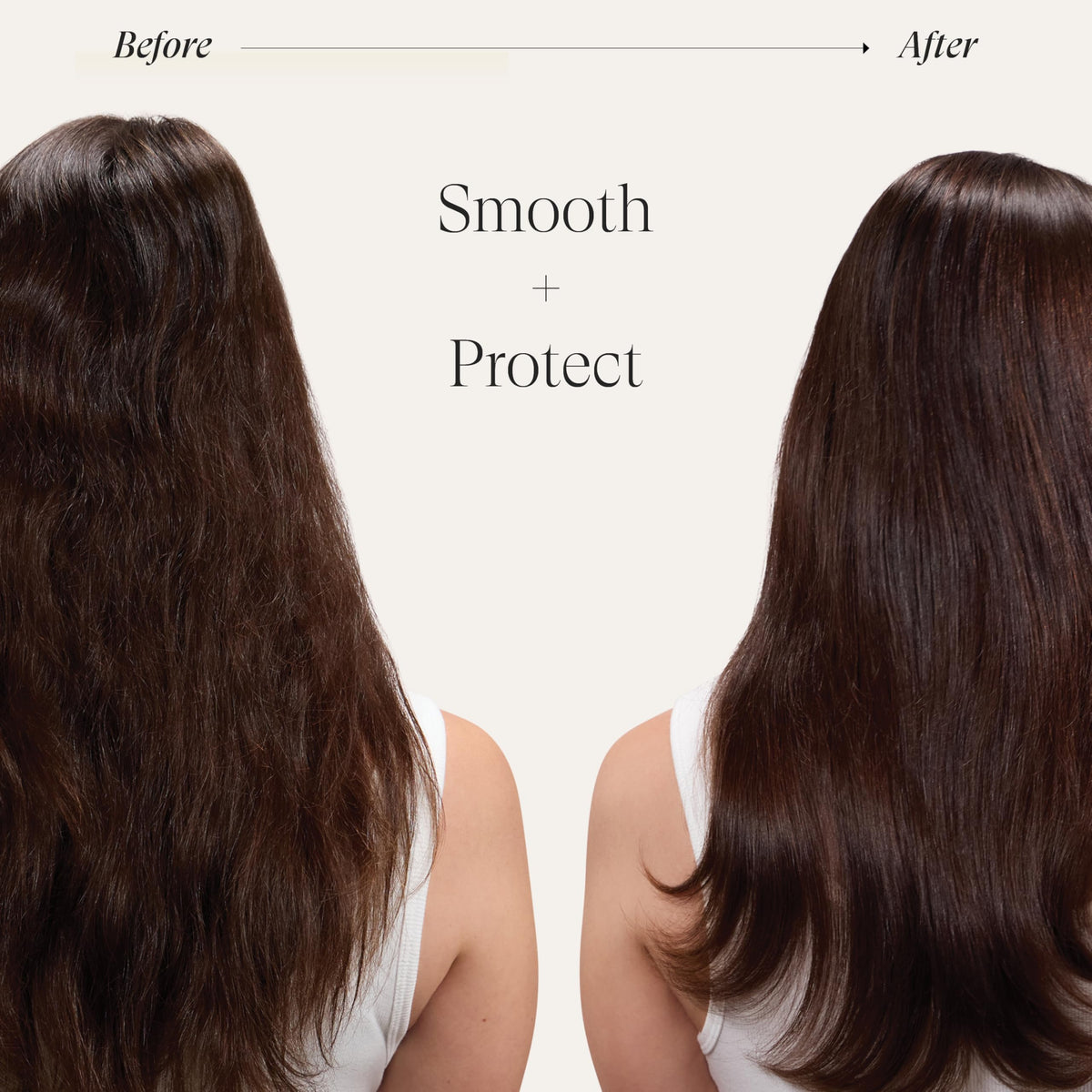 L’ANZA balm applied before blow-drying for reduced frizz and shine