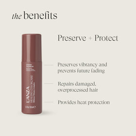 L’ANZA creamy leave-in texture close-up, highlights lightweight moisturizing feel