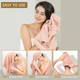 Laojbaba towel beside hand for size comparison illustrating 20x40 inch coverage