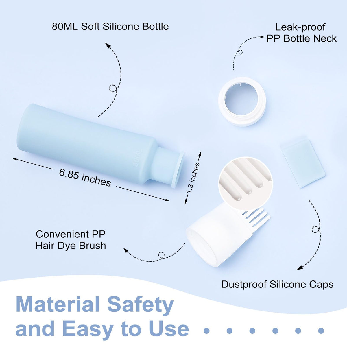 Lapfoon close-up of comb tip for precise dye application and even distribution