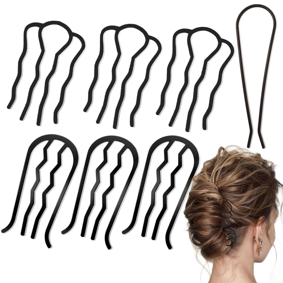 LAPOHI front view of seven-piece comb set showing assortment and packaging benefit durable styling