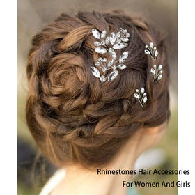 LAPOHI hair pins worn by bride outdoors adding photogenic sparkle and refined style