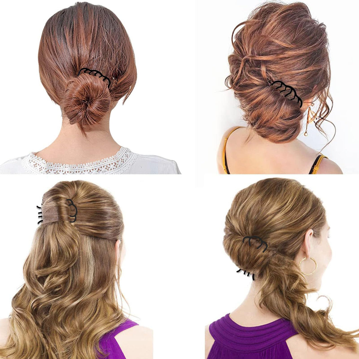 LAPOHI pins in a styled wedding updo showing elegant decorative hold