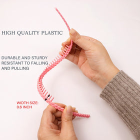 LAPOHI headband held in hand to show size and flexibility for fitting most heads benefit