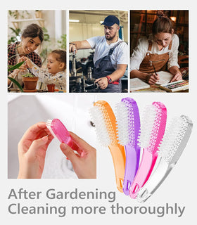 Larbois macro of flexible bristles showing gentle cleaning action and durable material