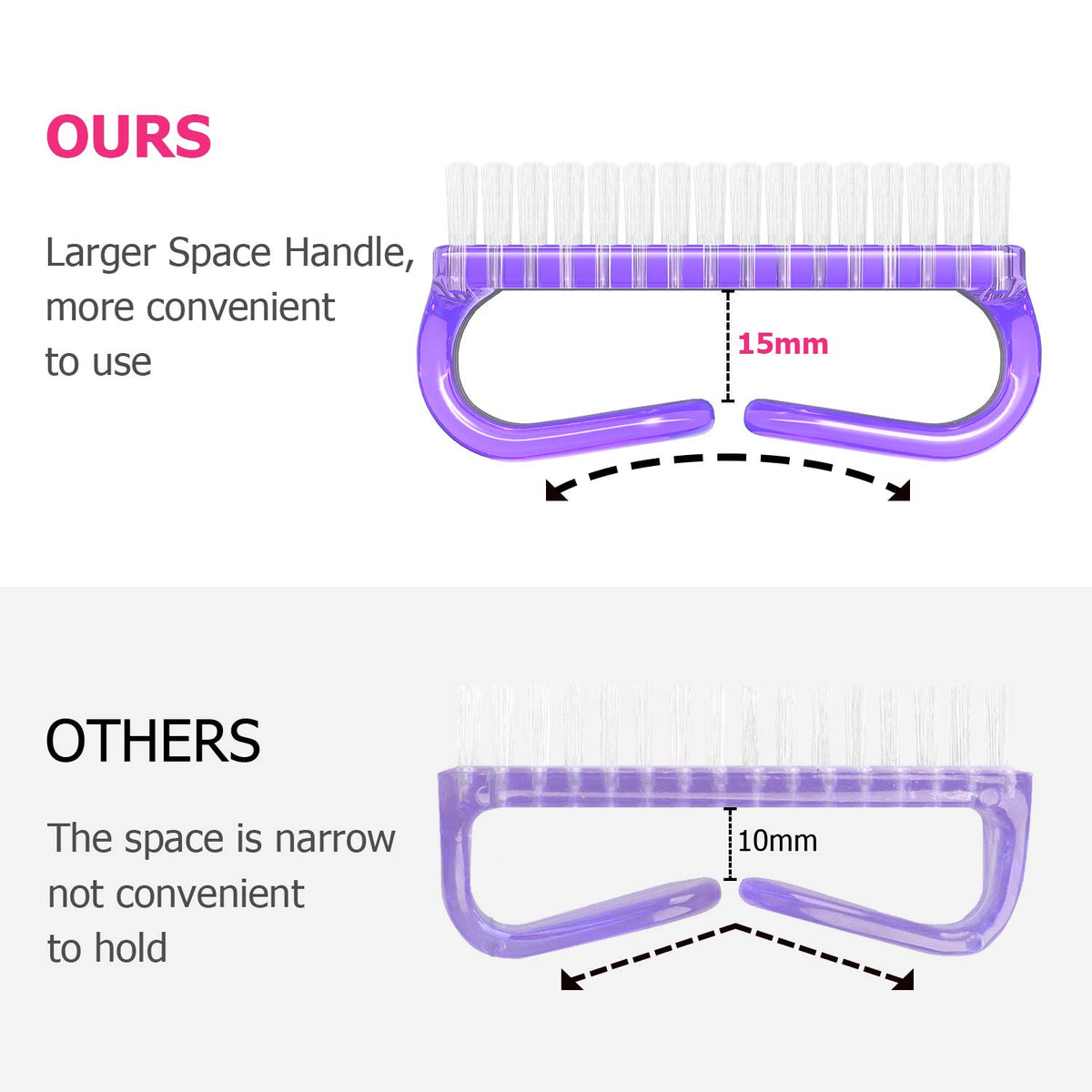 Larbois close-up of flexible bristles for gentle effective cleaning