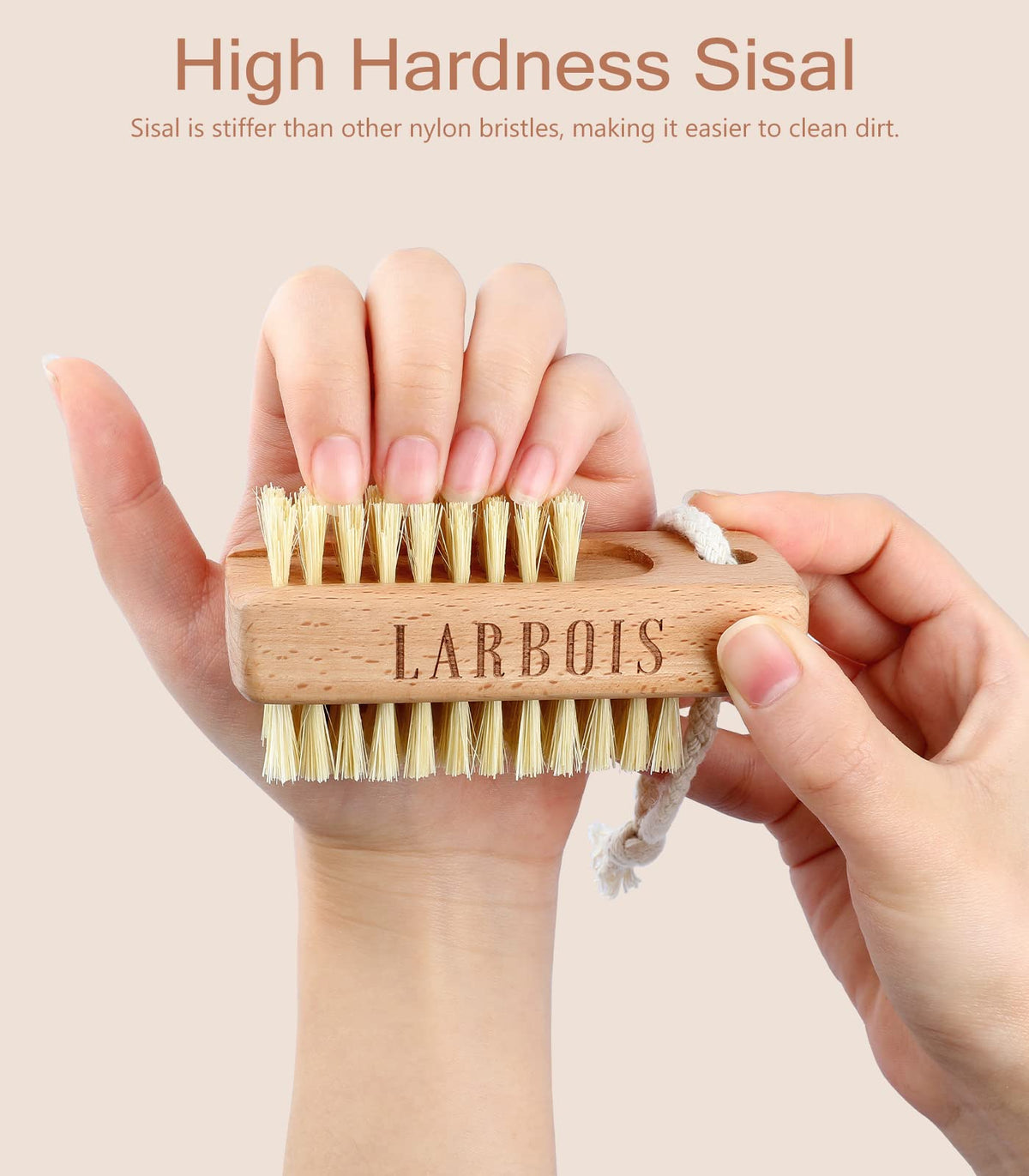 Larbois close-up sisal bristles texture highlighting strong cleaning action