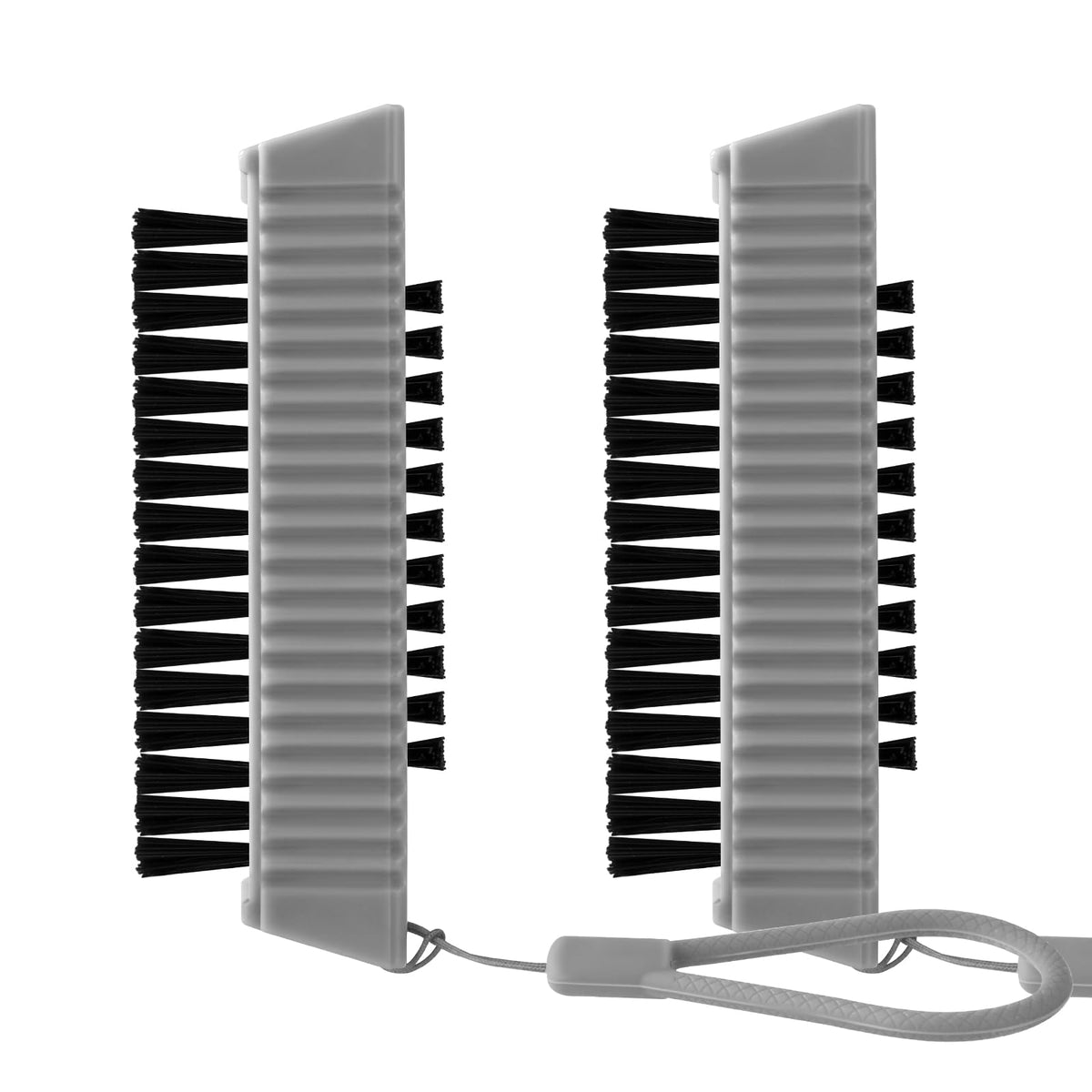 Larbois front view of two-pack nail brushes showing packaging and grey color for durable cleaning