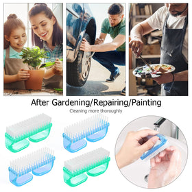 Larbois brush in hand scrubbing fingernails for thorough dirt removal