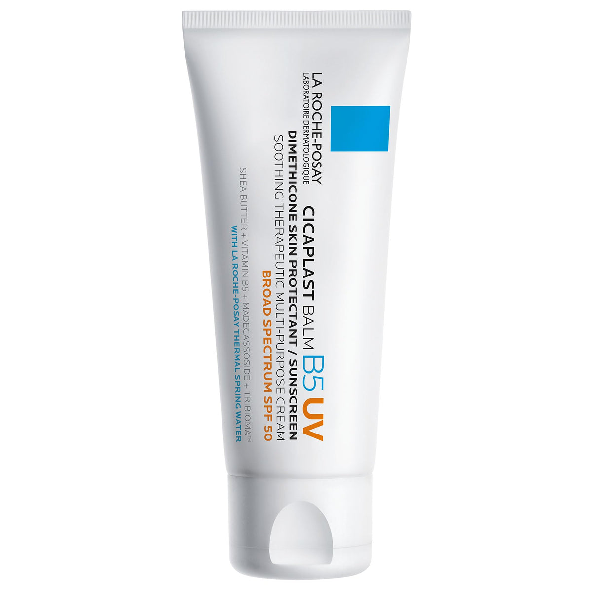 La Roche-Posay front packaging showing SPF 50 and multi-purpose use