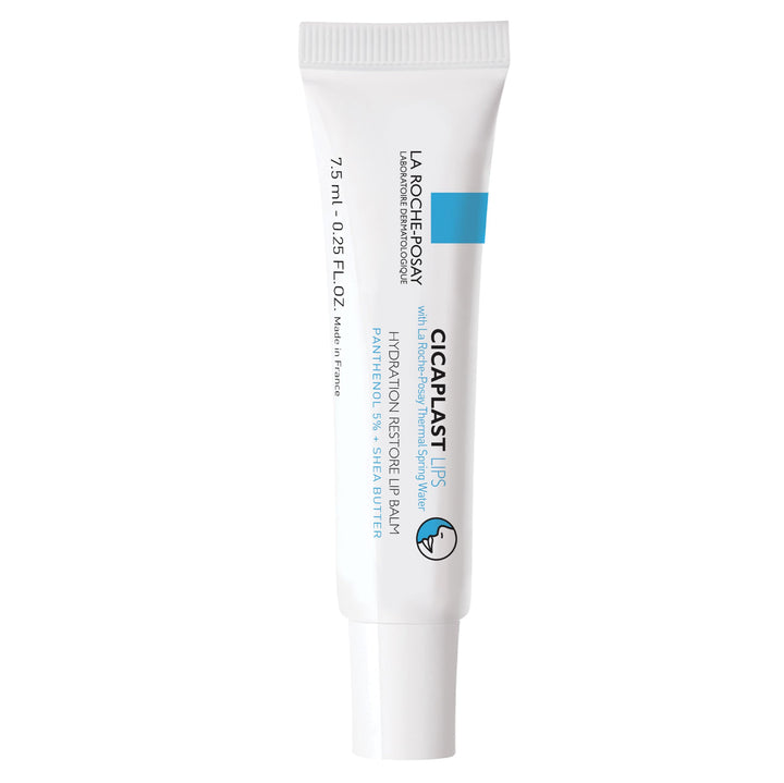 La Roche-Posay front tube view showing compact travel-friendly balm