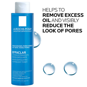 La Roche-Posay label close-up highlighting LHA and non-comedogenic benefits