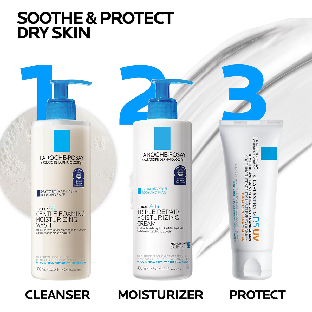 La Roche-Posay small dab on finger to show amount and coverage