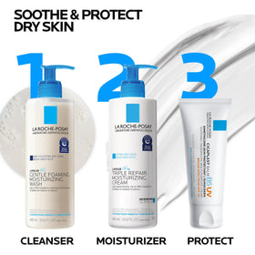La Roche-Posay small dab on finger to show amount and coverage