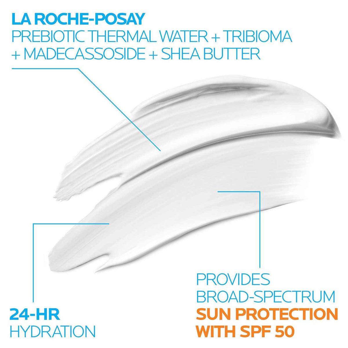La Roche-Posay close-up texture demonstrating rich non-greasy cream
