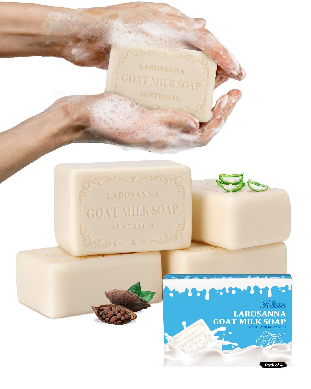 larosanna front packaging showing four bars and brand clarity for easy selection