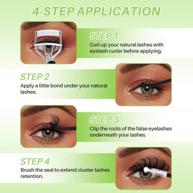 LASHSUN application demo on eye showing simple placement and blend
