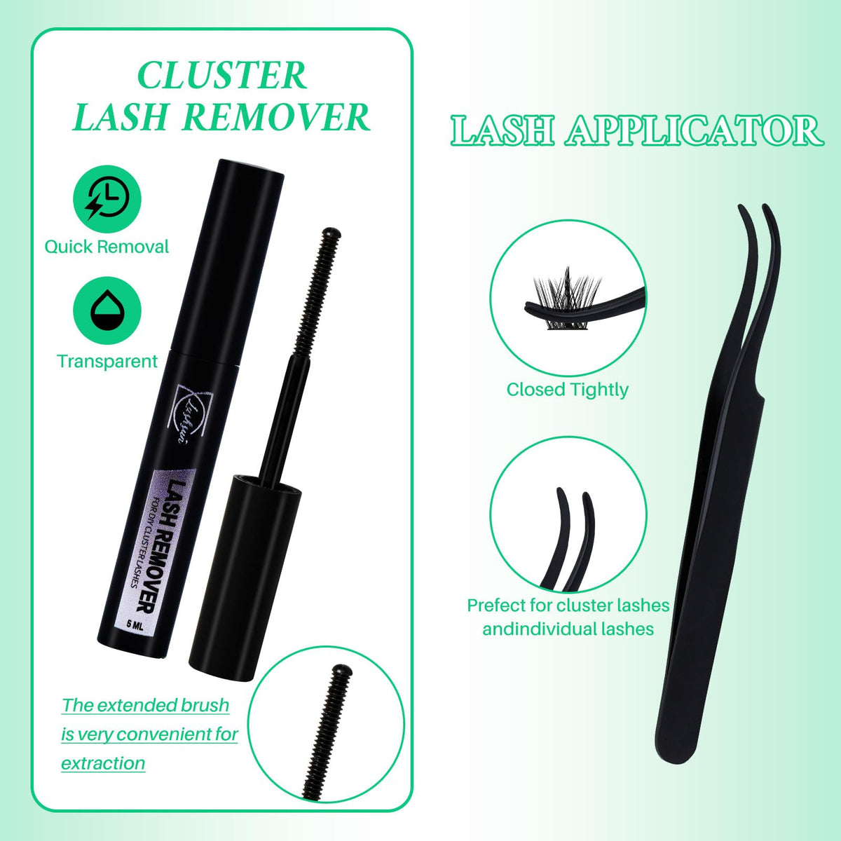 LASHSUN step-by-step application demo illustrating easy placement and quick results