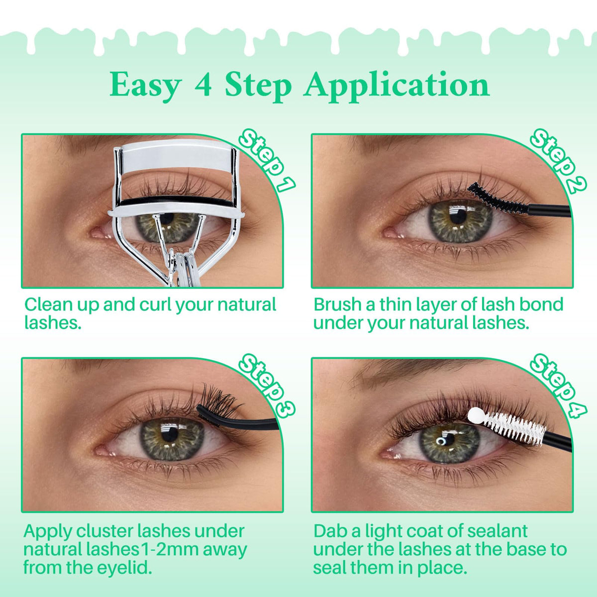 LASHSUN before and after eye photo showing enhanced definition without heavy bulk